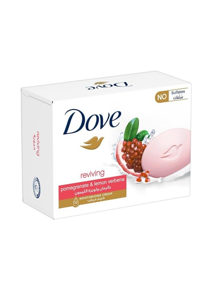 Dove Bar soap Reviving with Pomegranate & Lemon verbena, nourishes skin ¼ moisturizing cream, 90G - Image 1