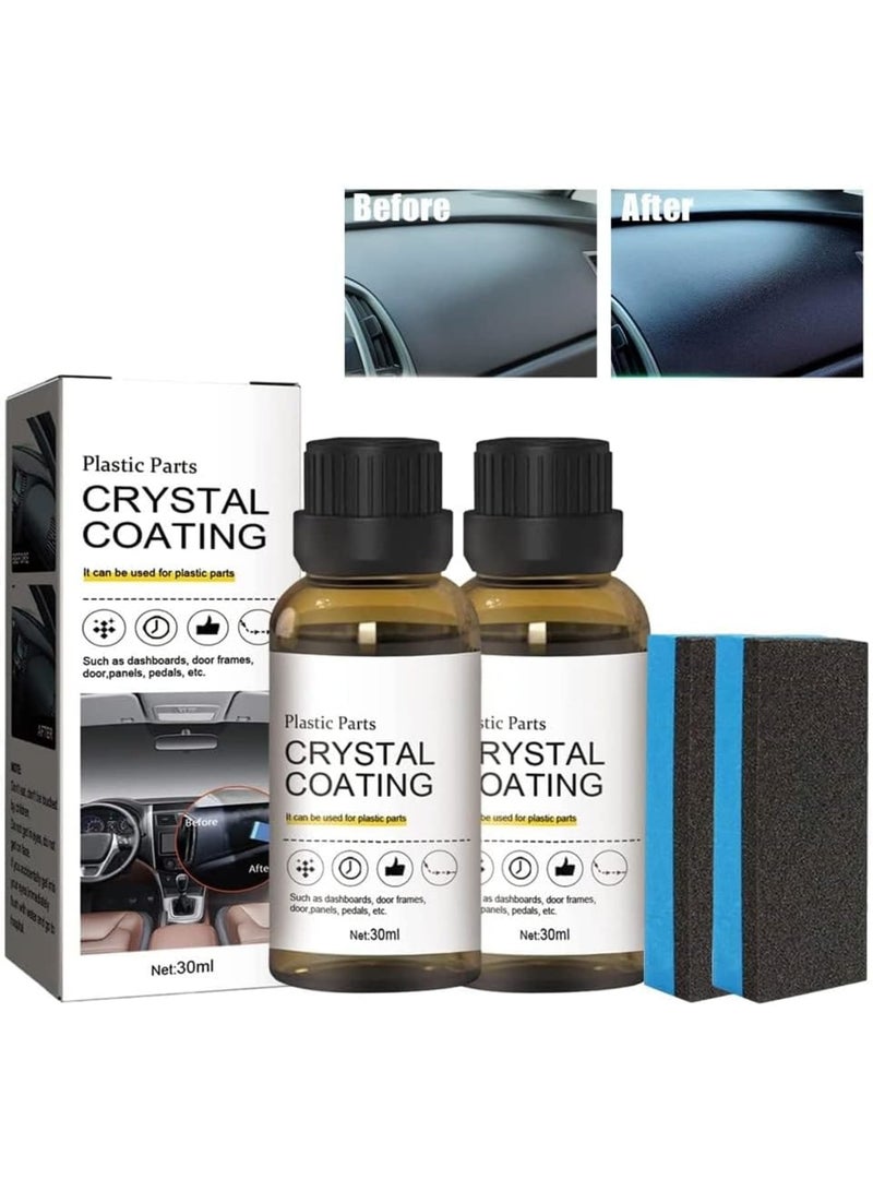 SOLARAE Crystal Coating for Automotive Plastic Parts - Long-Lasting Restorer and Refresher Agent (2PCS) - Image 5