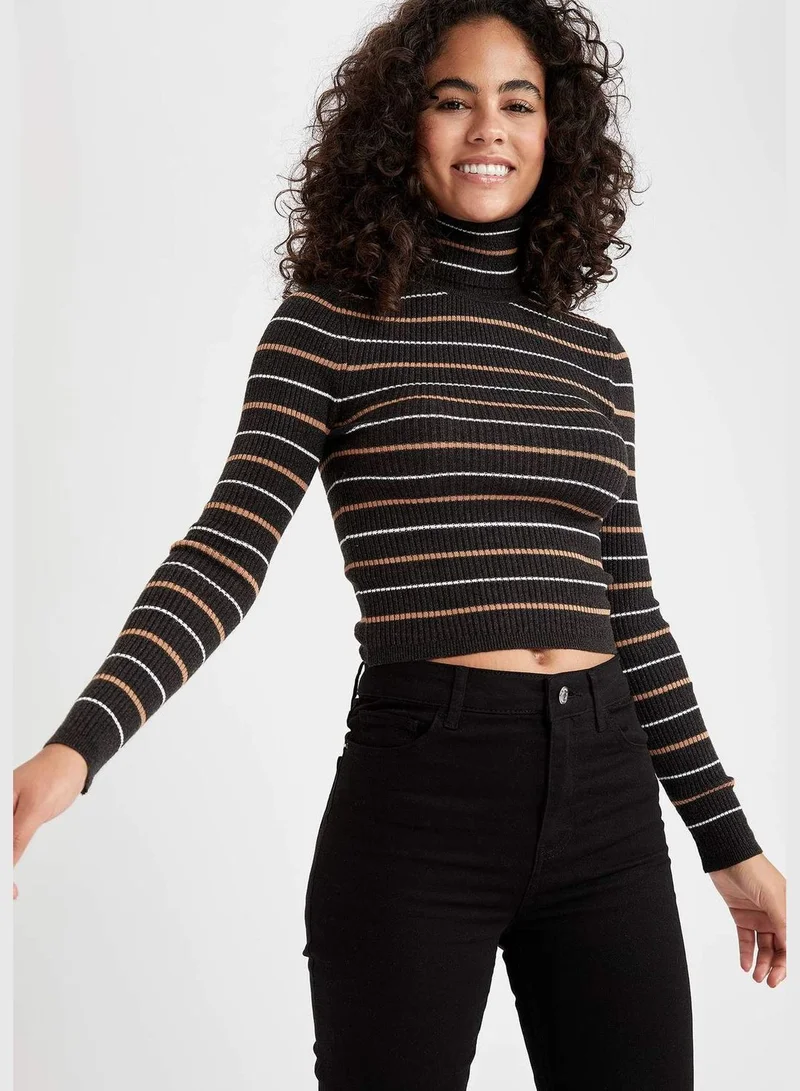 DeFacto Woman Tricot Slim Fit Turtle Neck Pullover