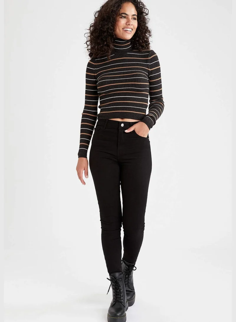 DeFacto Woman Tricot Slim Fit Turtle Neck Pullover