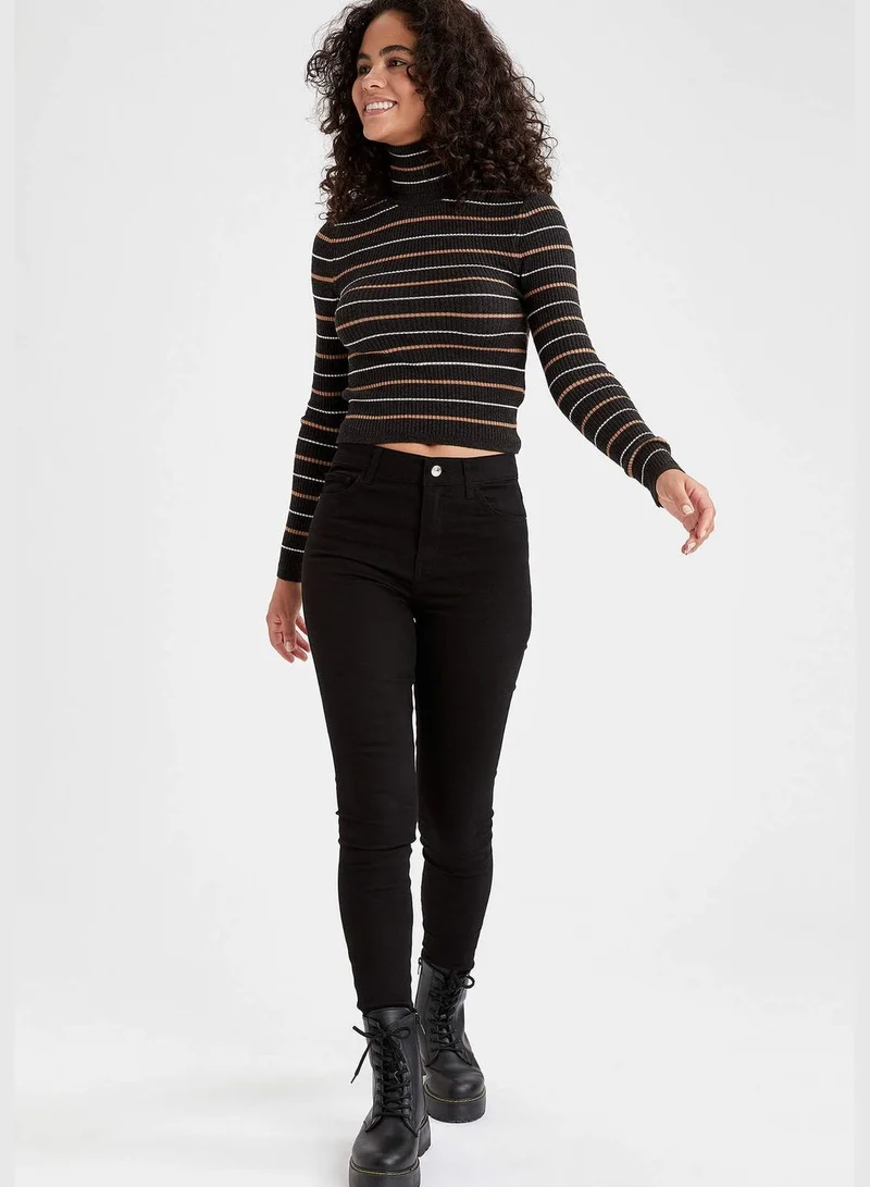 DeFacto Woman Tricot Slim Fit Turtle Neck Pullover