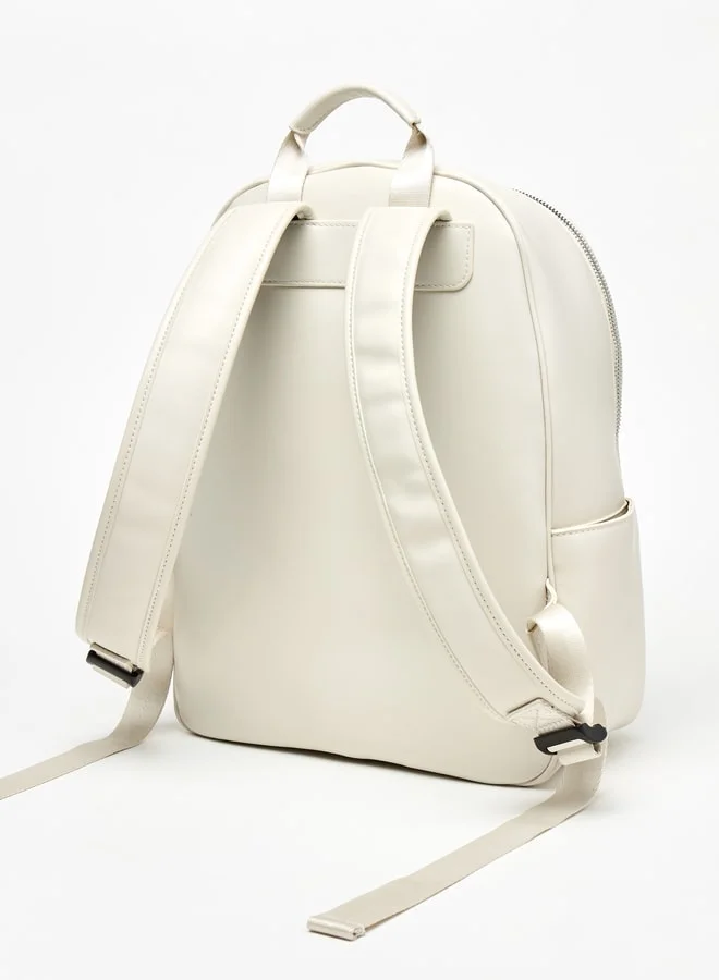 ميسي Quilted Backpack with Adjustable Straps and Zip Closure