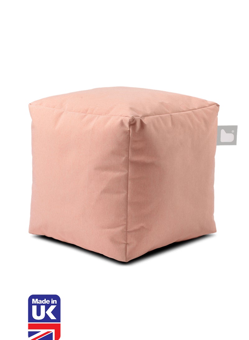Extreme Lounging Extreme Lounging® - Original Pastel B-Box Pouf - Made in UK - Premium Quality Double Stitched Ottoman - UV Protected & Waterproof Stool, Ideal for Indoor & Outdoor Use - 40x40x40cm - Orange - Image 1