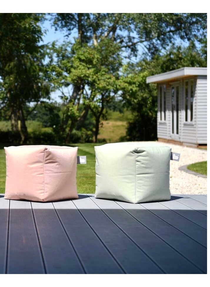 Extreme Lounging Extreme Lounging® - Original Pastel B-Box Pouf - Made in UK - Premium Quality Double Stitched Ottoman - UV Protected & Waterproof Stool, Ideal for Indoor & Outdoor Use - 40x40x40cm - Orange - Image 5