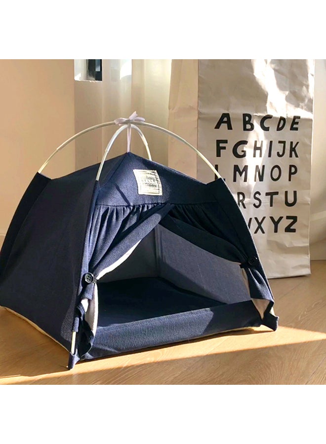 إسكدنيا خيمة قابلة للفصل لبيت القطط أزرق 40x40x41سم - Image 4