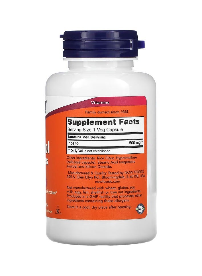 ناو كبسولات إينوزيتول، 500 ملجم، 100 كبسولة نباتية - Image 2