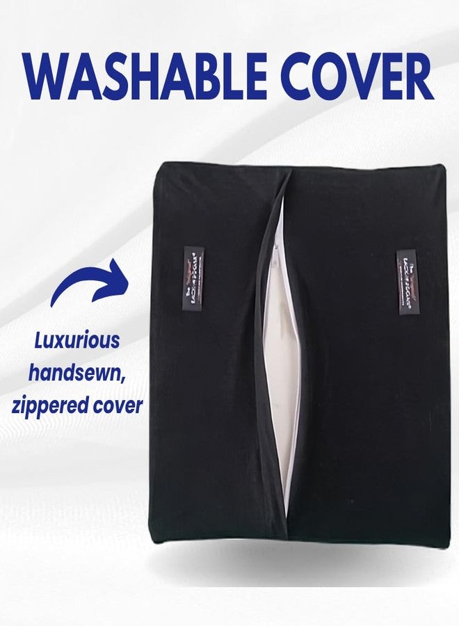 Back-Huggar Orthopedic Back Cushion - Chiropractor-Designed Lumbar Support Pillow for Office Chair, Car, Home - High Resilience Foam, Ergonomic Design - Relieves Back Pain, Improves Posture - Black - Image 3