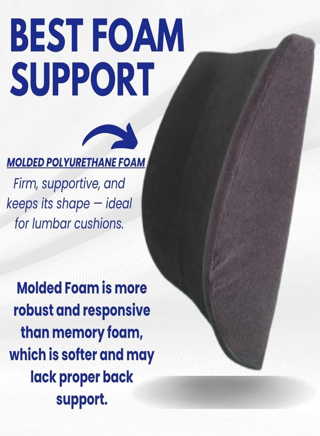 Back-Huggar Orthopedic Back Cushion - Chiropractor-Designed Lumbar Support Pillow for Office Chair, Car, Home - High Resilience Foam, Ergonomic Design - Relieves Back Pain, Improves Posture - Black - Image 2