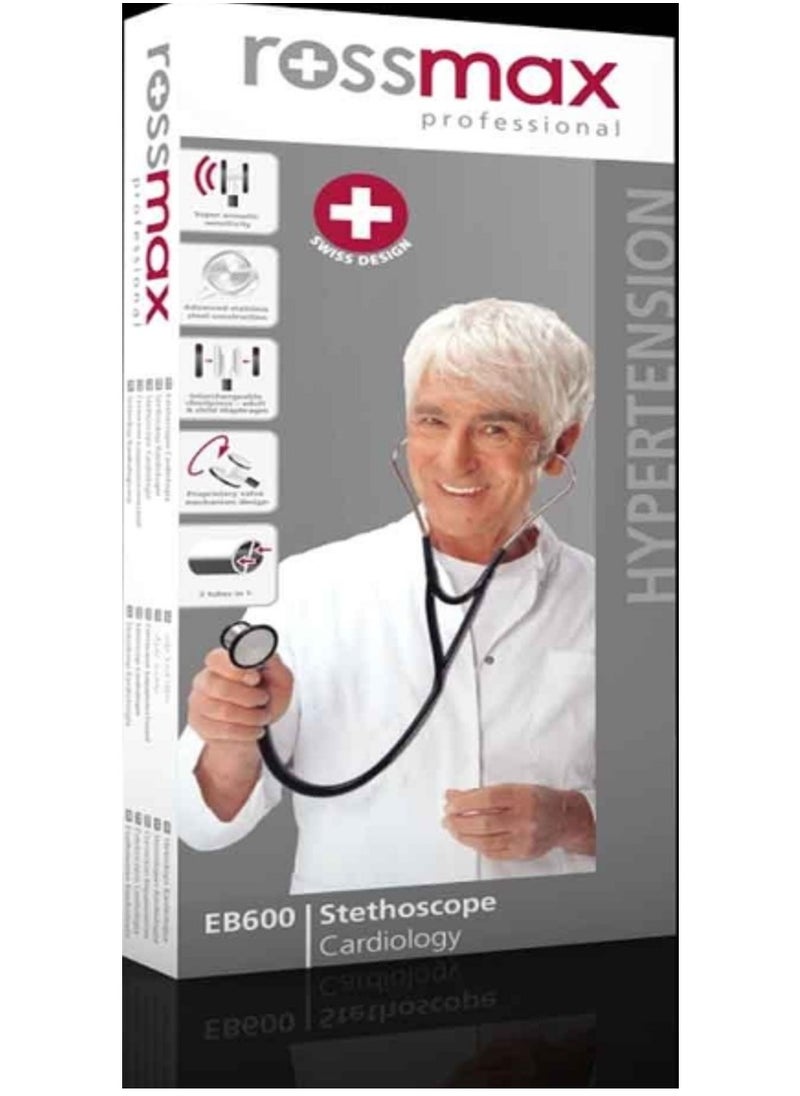 Rossmax Professional Spirit Stethoscope - Black Eb600  - Image 2