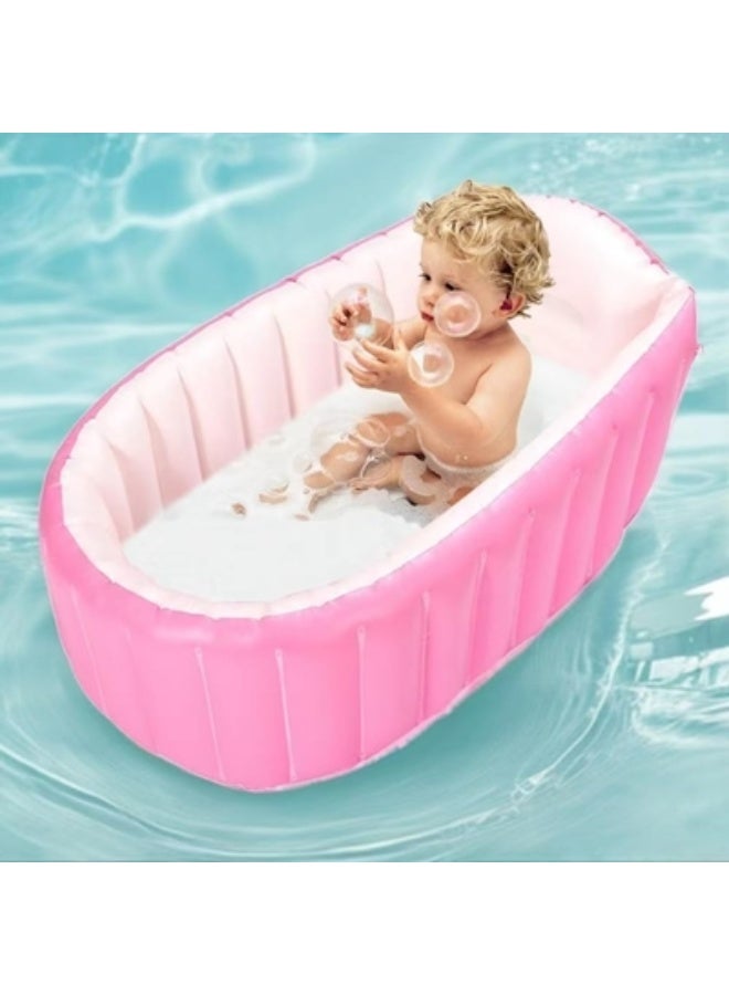 Inflatable Anti-Slip Baby Bathtub, Soft Foldable Travel Bathtub, Large Size Air Bathtub (for ages 0-3 years) - Image 1