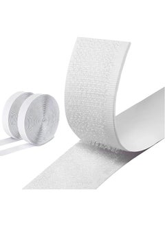 Generic Hook and Loop Tape, Nylon Buckle Tape Self-Adhesive Back Buckle Tape Heavy-Duty Reusable, Strong Velcro White Tape - 5M * 2CM  - Image 1