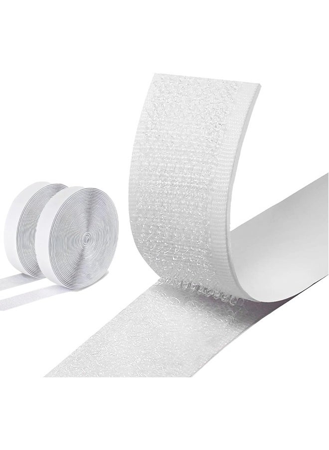 Generic - Hook and Loop Tape, Nylon Buckle Tape Self-Adhesive Back Buckle Tape Heavy-Duty Reusable, Strong Velcro White Tape - 5M * 2CM - Image 1