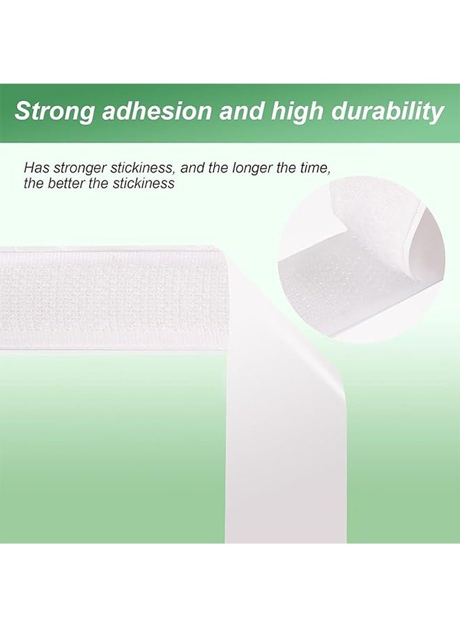 Generic - Hook and Loop Tape, Nylon Buckle Tape Self-Adhesive Back Buckle Tape Heavy-Duty Reusable, Strong Velcro White Tape - 5M * 2CM - Image 1