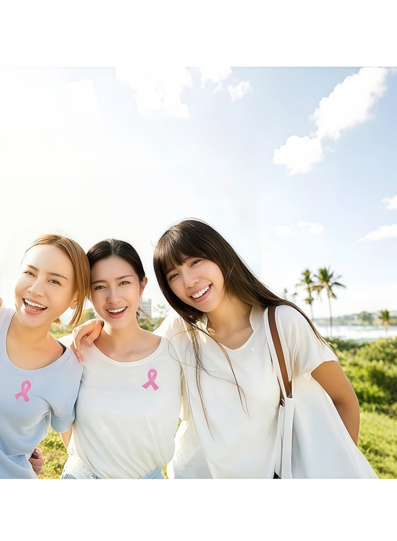 12 قطعة من دبابيس المينا للتوعية بسرطان الثدي، شارة شريط وردي، دبوس صدر، دبوس سرطان الثدي، بروش 3 × 2 سم - Image 5