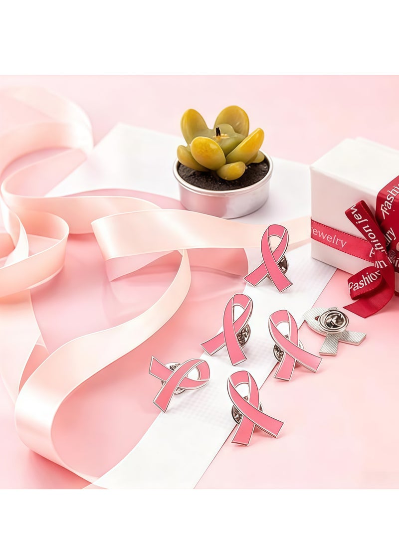 12 قطعة من دبابيس المينا للتوعية بسرطان الثدي، شارة شريط وردي، دبوس صدر، دبوس سرطان الثدي، بروش 3 × 2 سم - Image 2