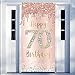 Excelloon 70th Birthday Door Banner Decorations for Women Pink Rose Gold Happy 70th Birthday Door Cover Backdrop Party Supplies Large Seventy Year Old Birthday Poster Sign Decor - Image 3