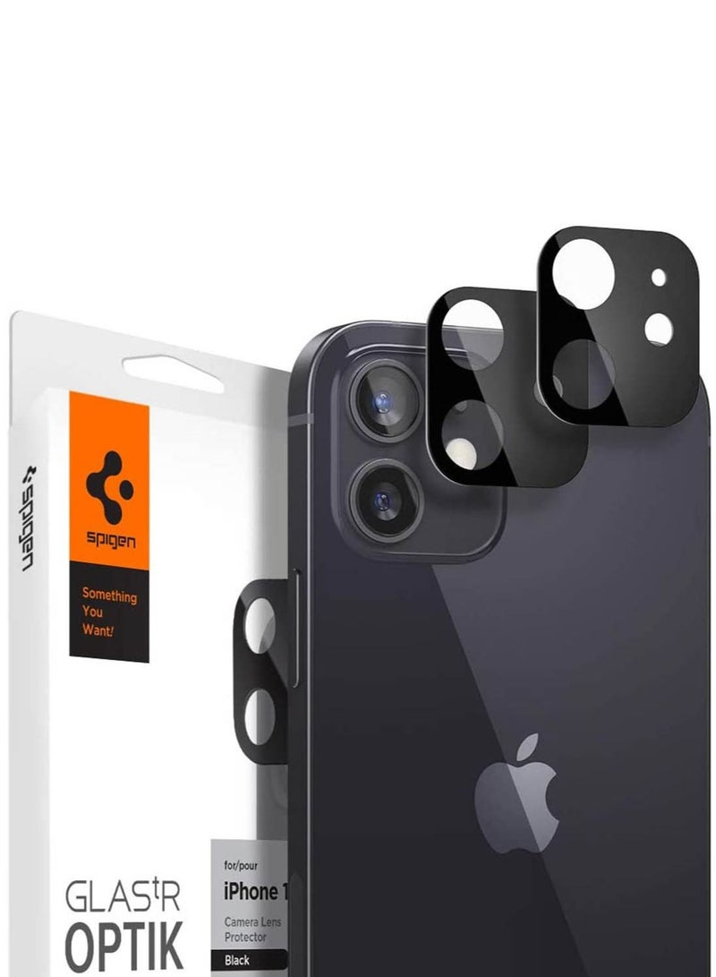 Spigen GLAStR Optik Camera Lens Screen Protector 2 Pack for iPhone 12 - Black 