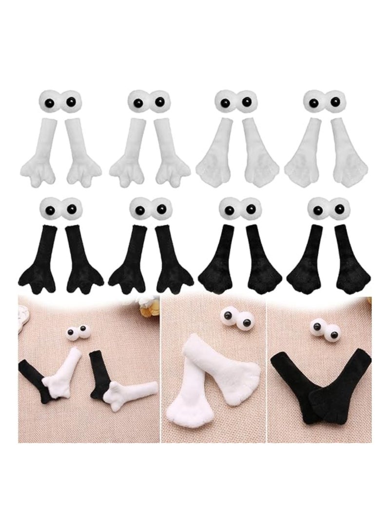 4-Pack Funny Magnetic 3D Couple Socks, Hand-Holding Design, Magnetic Friendship Socks for Men and Women, Mid-Tube Gift Socks for Couples, Perfect for Sharing Love and Laughter. - Image 1