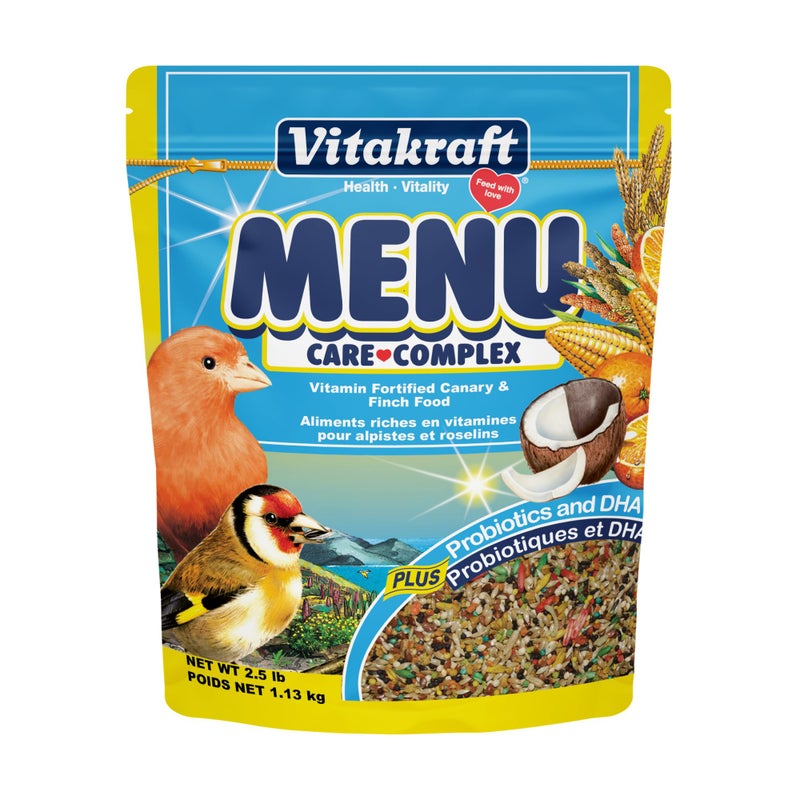 Vitakraft Menu Premium Canary and Finch Food - Vitamin-Fortified - Daily Food for Small Pet Birds Browns 2.5 Pound (Pack of 1) - Image 1