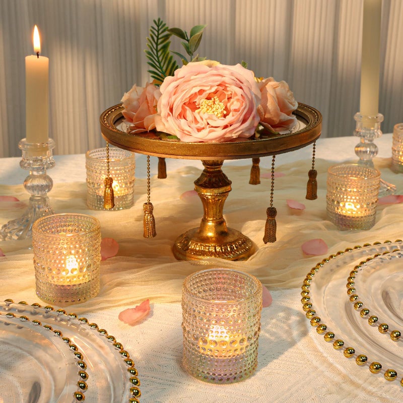 SUPMIND 24 Pcs Votive Candle Holders, Glass Holders Bulk for Table Centerpiece, Tea Lights Candle Holders for Wedding Shower, Party and Home Decor Iridescent - Image 4