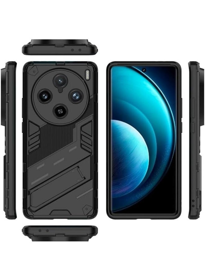 Generic - Case Compatible with Vivo X100 Pro 5G 2023, 2-in-1 TPU+PC Dual Layer Combo Shockproof Ultra-Thin Protective Phone Back Cover with Kickstand - Image 1