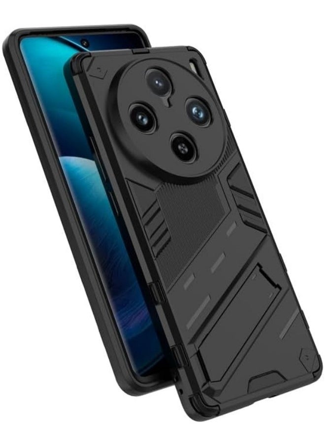 Generic - Case Compatible with Vivo X100 Pro 5G 2023, 2-in-1 TPU+PC Dual Layer Combo Shockproof Ultra-Thin Protective Phone Back Cover with Kickstand - Image 1