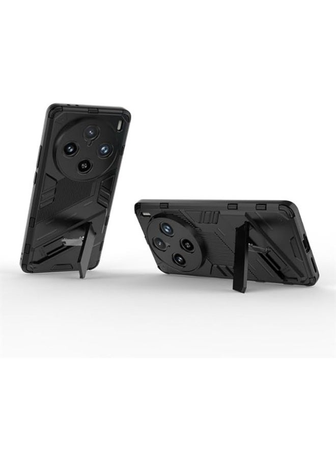 Generic - Case Compatible with Vivo X100 Pro 5G 2023, 2-in-1 TPU+PC Dual Layer Combo Shockproof Ultra-Thin Protective Phone Back Cover with Kickstand - Image 1