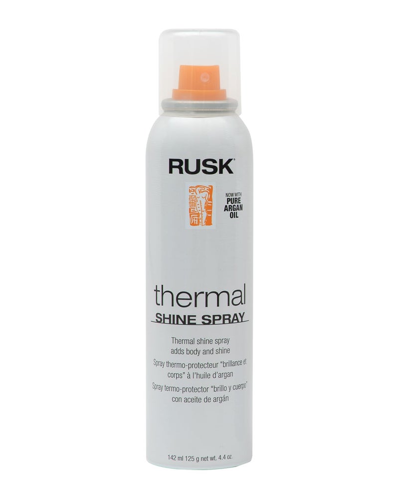 RUSK Thermal Shine Spray, Pure Argan Oil, Eliminates Frizz and Maintains Shine, Sleek and Smooth Hair, 4.4 oz. - Image 1