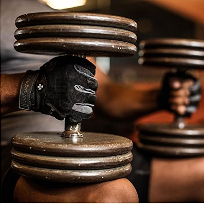 Harbinger Men'S Pro Weight Lifting, Leather Palm Protection, Workout Fitness Gloves, Black - Image 4