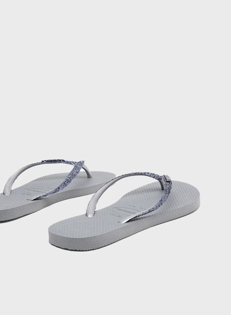 havaianas Glitter Strap Flip Flops