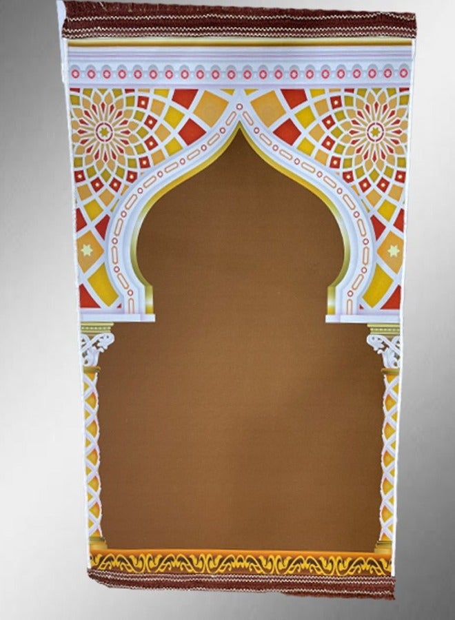Raffine سجادة صلاة مزخرفة للمسلمين لعيد الفطر ورمضان وعيد الأضحى أو العمرة - Image 1