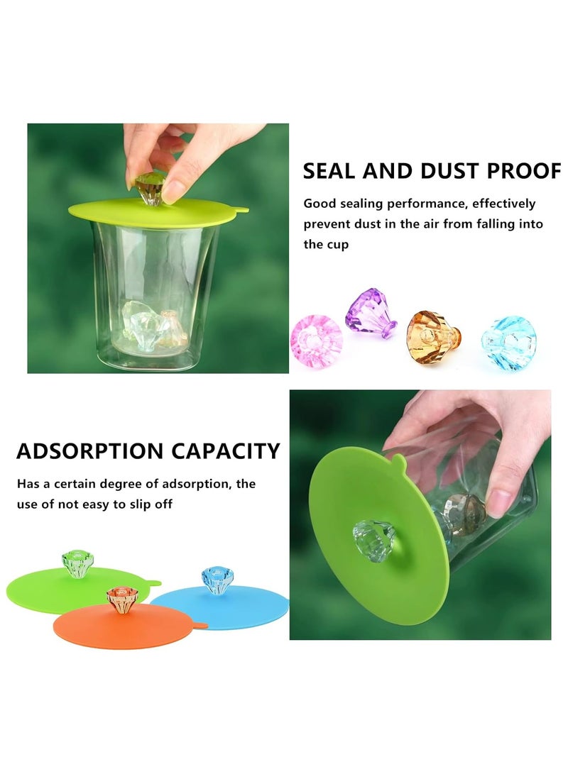 أوزيغالور 6 أغطية أكواب سيليكون – قابلة لإعادة الاستخدام ومضادة للغبار للأكواب والزجاجات - Image 3