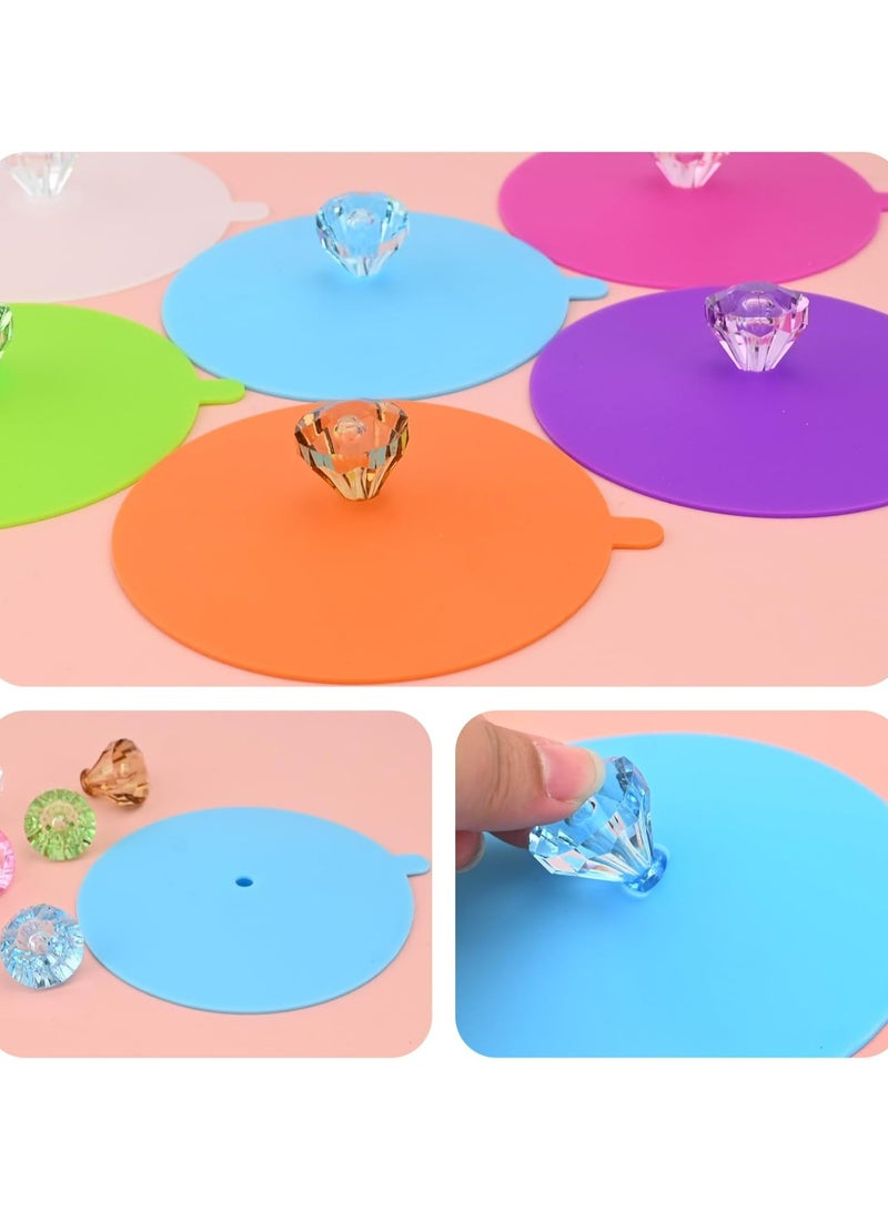 أوزيغالور 6 أغطية أكواب سيليكون – قابلة لإعادة الاستخدام ومضادة للغبار للأكواب والزجاجات - Image 2