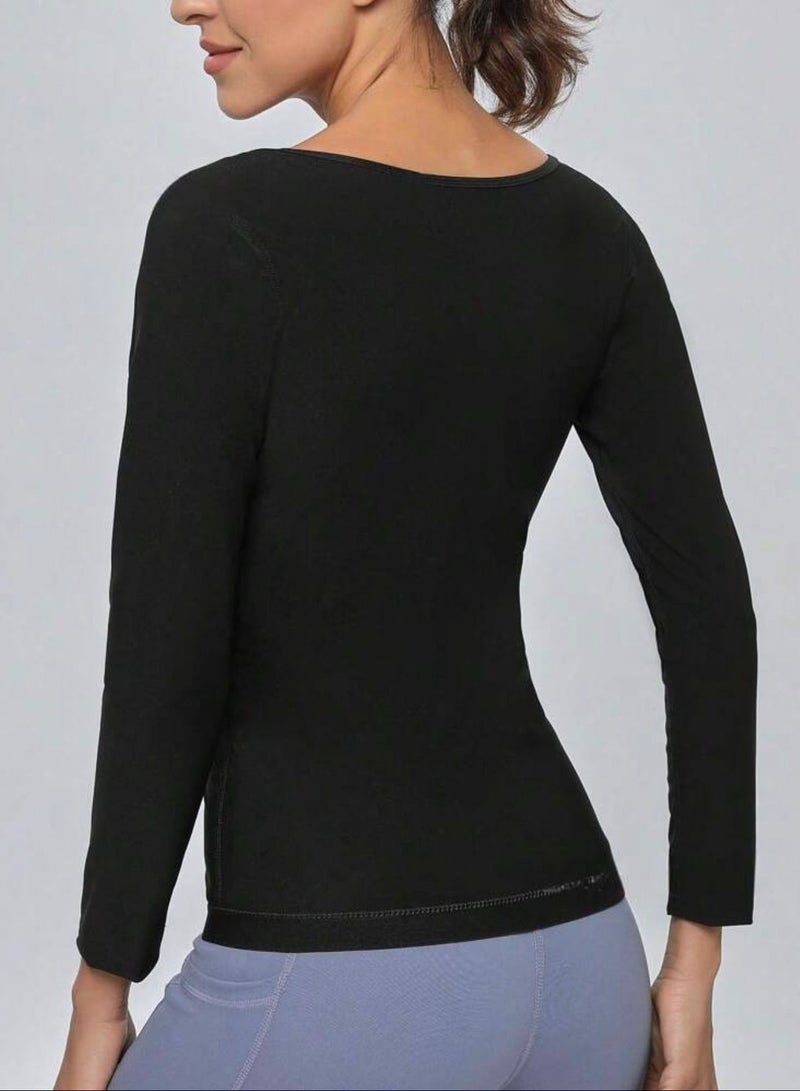 أف ستايل  مشد  سوفت ساونا كم طويل حراري للبطن والظهر والزنود - Image 3