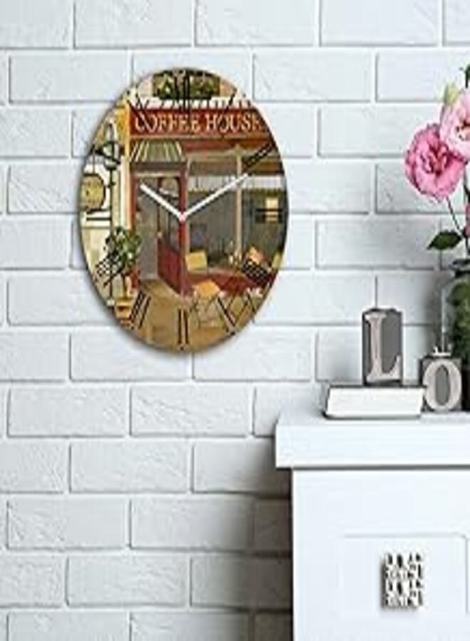 Home Art 238hma6157 Decorative MDF Clock, Multicolor