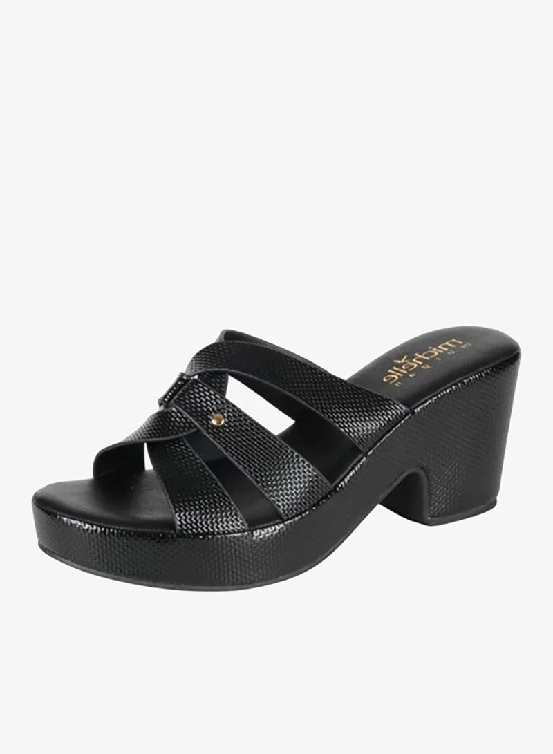 Michelle Morgan 092-2955 Michelle Morgan Ladies Block Heels Sandals 314RC852 Black