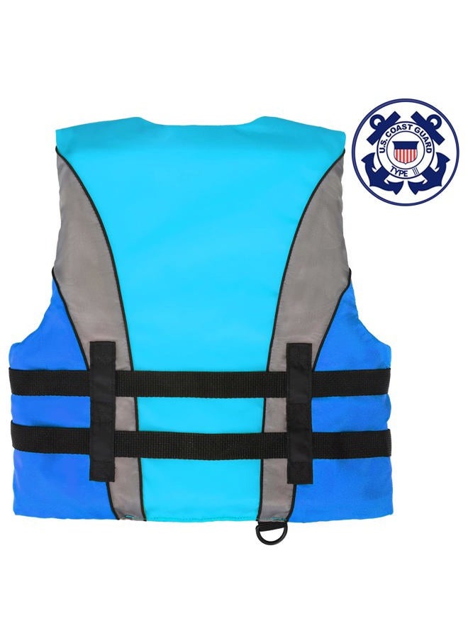 Leader Accessories Youth USCG Approved Life Jacket Vest Boating Vest (Blue) - Image 4