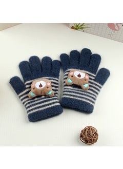 Generic Kids Cartoon Bear Knit Gloves Warm Thickened Winter Red  - Image 2