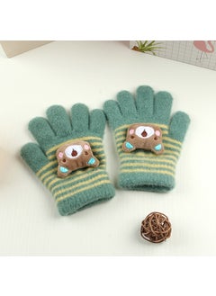 Generic Kids Cartoon Bear Knit Gloves Warm Thickened Winter Red  - Image 5