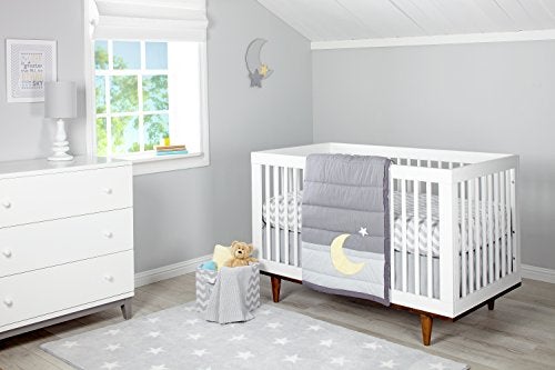NoJo Little Love by NoJo Separates Collection - 16” Weathered Grey Star and Moon Shaped Wall Art, Nursery, Bedroom or Playroom Décor - Image 3