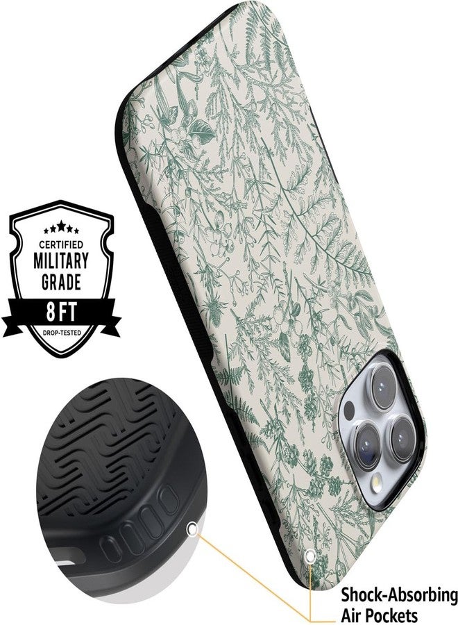 Casely جراب Casely لهاتف iPhone 16 Pro Max | تصميم Sage Garden | زهور خضراء | متوافق مع MagSafe | تصميم جريء واقٍ - Image 4