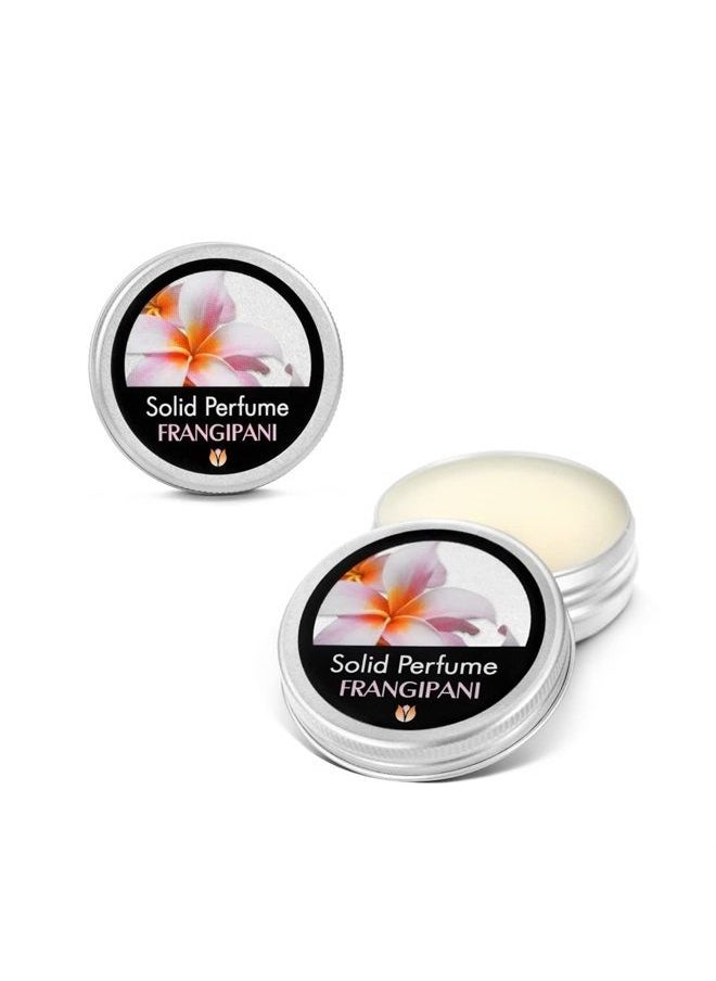 Flowerland Solid Perfume - Portable Pocket Balm Perfume Perfect for Travel Use - Natural Fragrance Parfum for Men and Women - Natural & Vegan - Frangipani (30ml)  - Image 1