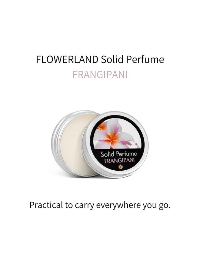 Flowerland Solid Perfume - Portable Pocket Balm Perfume Perfect for Travel Use - Natural Fragrance Parfum for Men and Women - Natural & Vegan - Frangipani (30ml)  - Image 2