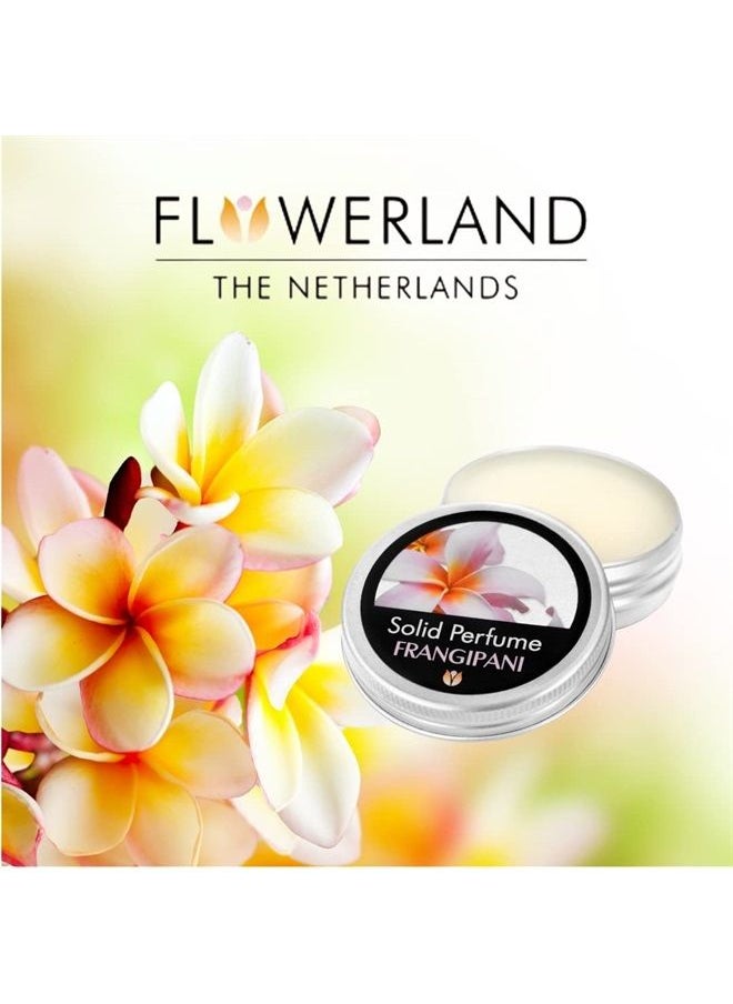 Flowerland Solid Perfume - Portable Pocket Balm Perfume Perfect for Travel Use - Natural Fragrance Parfum for Men and Women - Natural & Vegan - Frangipani (30ml)  - Image 3