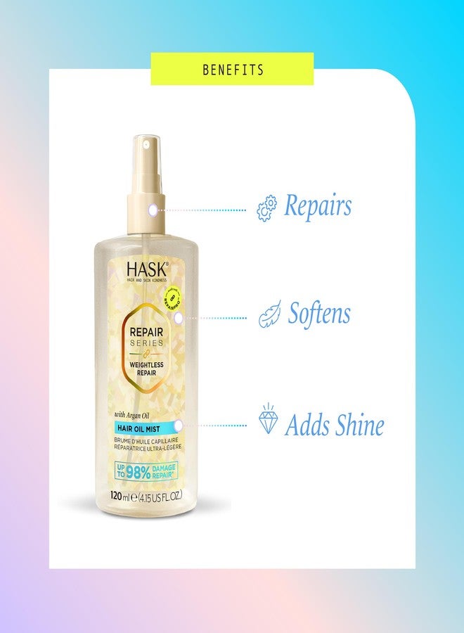 HASK Weightless Repair Hair Oil Mist & Strength & Length Boosting Scalp and Hair Serum - Repairs Damage, Adds Shine & Moisture, Strengthens, Prevents Breakage, Sulfate-Free, Cruelty-Free - Image 2