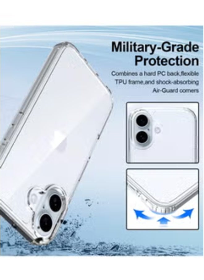 Raxoom iPhone 16 Plus Transparent Slim Case – 6.7 inch Shockproof, Scratch-Resistant, and Crystal Clear Protective Cover - Image 4