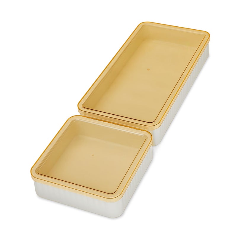 Cravings by Chrissy Teigen Nonstick Bakeware Set with 2 Silicone Trays and 2 Lids, Silicone Baking Sheet Pan, Baking Pan Dividers, Safe to use and Easy to Clean, Oven safe up to 450 Â°F - Image 1