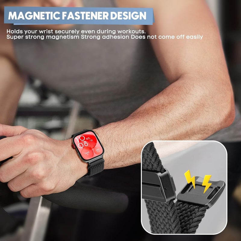 Compatible with Huawei Watch Fit 4 Pro/4/3 Nylon Strap for Women Men, Adjustable Soft Breathable Elastic Sport Strap for Huawei Watch Fit 4 Pro/4/3 - Image 4