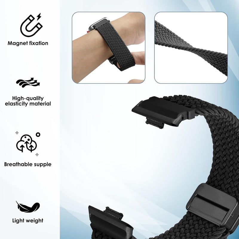 Compatible with Huawei Watch Fit 4 Pro/4/3 Nylon Strap for Women Men, Adjustable Soft Breathable Elastic Sport Strap for Huawei Watch Fit 4 Pro/4/3 - Image 3