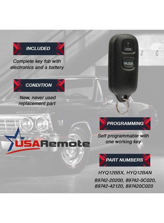 USARemote جهاز تحكم عن بعد بدون مفتاح يناسب تويوتا تندرا سيلكا إيكو إف جي كروزر هايلاندر بريوس راف4 يارس/سايون xA xB (HYQ12BBX HYQ12BAN) - Image 3
